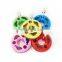 Cute pet toy plastic cat playing spring plate with bells mouse