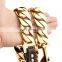 30mm stainless steel chain leather traction rope large bulldog pet leash