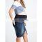 DiZNEW Fashion Plus Size Maternity Stretch Denim Skirt Women