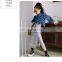 2020 autumn new girls denim jacket western style long-sleeved drawstring shirt cardigan