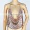 Fashion Womens Backless Sexy Metal Necklaces Cropped Tank Tops