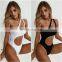 Bikini 2019 Women's Swimsuit Sexy Solid Color Sexy Gathered Irregular Bikini Maillot De Bain Trajes De Bano