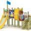 Wooden children outdoor playground equipment, slides for kids