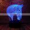 Interesting 3D Illusion Lamp LED Night Lights with Mustang Horse Shape