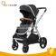 luxury 3 in 1 polyester fabric reversible seat baby strollers with EN