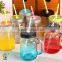Drinking bottles 400ml mason jars with holder color painted manufacturer