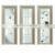 Waterproof aluminum bathroom doors and windows aluminium frame toilet doors