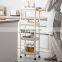 3-tier kitchen bathroom rolling cart trolley hand food carts truck trolley Storage organizer wheel plastic utility Craft cart