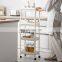 3-tier kitchen bathroom rolling cart trolley hand food carts truck trolley Storage organizer wheel plastic utility cart 3 tier