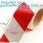 Aluminized Red And White Reflective Tape For Trucks Metalized Reflective Tape marks for vehicle SECURITY TAPE