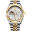 TEVISE 8391A Full Steel Wristwatch Man Skeleton Self-Wind Mechanical Watches Men