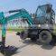 HW40 household excavators breaking hammer 4t wheel excavator for sale