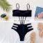 Women Sexy Cutout High Waisted One Piece Swimsuit Tummy Control Swimwear Brazilian String Bikini
