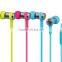 China most popular stylish flat cable wired streo cool headsets in ear type