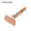 Eco Bamboo Wood handle Razor Blade Double Edge Shaving Razor for Women and Men Face
