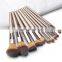 2020 new makeup brush Best selling creative fashion makeup brushes cosmetic 10pcs kabuki champagne gold makeup brush