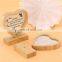 Heart Shaped Magnet Stand Sublimation Blank Bamboo Photo Picture Frame Desktop Decoration Valentine's Gift
