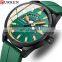 Curren 8421 New Fashion Quartz Watch Man 2022 Innovative Calendar Waterproof Silicon Band Green Stop Watches Relogio Masculino