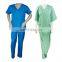 China medical surgical unisex solid color scrub suit for men women