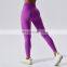 Wrinkle High Waisted Sports Leggings Women Custom Logo Gym Pants Without Front Line