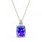 Gemstone necklace pendant blue gemstones,Emerald