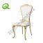 Luxury design stainless steel PU upholstered dining chair event hotel chair