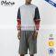 OEM mens patchwork custom lightweight cotton sweatshirt without hood