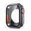 Leyi Pattern PC Hard Screen Protector Case for Apple Watch Series SE 6 Glass Film Full Cover for Iwatch 40mm 44mm Turn to Ultra