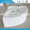 classical type acrylic freestanding corner bathtub, triangle massage tub