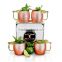 set of 4 Craft Cocktails - Handmade Copper Moscow Mule Mugs with Gift Box (Set of 4, 16 Oz., Smooth)
