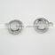Round flat magnetic jewelry necklace buckle clasp with loops