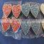 Exquisite Fashion Slide Diy Charm Chrome Plated Alloy Jewelry 18MM Rhinestone Heart Shape Slide Charms