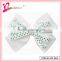100% Eco-friendly ribbon bow hair clip handmade curly clover ribbon teenage hair bows (SYC-0025)