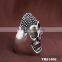 New Mens skull ring vampire tooth sharper