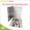 Professional Manufacturer Custom Printing 3D lenticular Greeting card 3D birthday greeting card