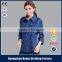 2016 New Garment Factory Wholesale Popular sleeve women denim shirt