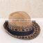 QXSH0051B Hotsale factory cheap summer beach hat New cowboy beach hat with ribbon