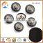 Free Sample Custom Made Logo Gun Metal Black Color Metal Sewing Buttons