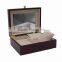 Wooden watch metal box