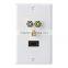 Single Port Hdmi and 3 RCA Wall Plate Panel Cover Coupler Outlet Extender 3D White