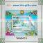 Indoor decoration stained glass photo frame with dolphin