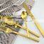 Golden spoons, colored flatware, matte gold cutlery                        
                                                Quality Choice