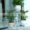 Customized White Metal Iron Hanging Flower Pot Display Stand