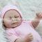 NPKDOLL Handmade Full vinyl mini reborn girl doll sleeping 10 inch small baby dolls