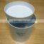Small size custom printed cardborad paper round flower packaging box with ribbon handle