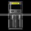 electric charger nitecore sc2, newest nitecore charger sc2 18650 li ion battery chargers