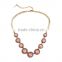 marvelous gorgeous splendid posh round alloy with natural stone beads pave necklace