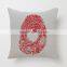 Couple Heart Wedding Home Decor Cotton Linen Throw Pillow Case Cushion Cover