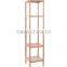 100% Natural Bamboo Bathroom Tower 5-Shelf Towel Storage Rack Shelving bathroom accessory