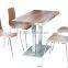 Sanlang Cheap Restaurant Tables Chairs With Chrome Legs